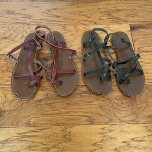 2 Pair Universal Thread Strappy Flat Sandals